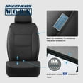 thumbnail image 3 of Skechers Car Seat Cover Leather  Front Seat Cover Universal Fit For Most Cars, SUVs and Vans( Black Color), 3 of 8