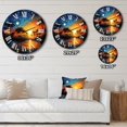 thumbnail image 4 of Designart "Palm Trees Tropical Painting I" Landscapes Oversized Wall Clock, 4 of 5