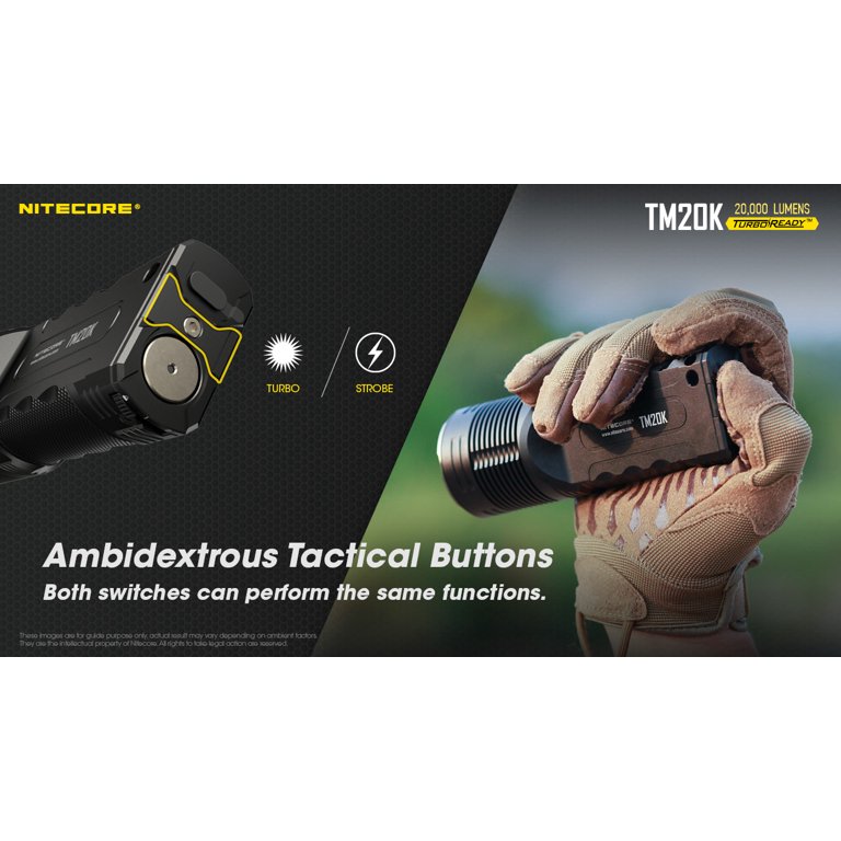 NITECORE TM20K 20,000 Lumen Rechargeable Flashlight with