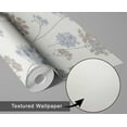 thumbnail image 6 of S4Sassy Peel and Stick Wall Covering, Soft Pastel Floral Removable Textured Vinyl Wall Wrap - Modern Mural, Blue Instant Wallpaper for Bedroom, Bathroom, Laundry Room, Closet Interior -25"x120" inch, 6 of 8