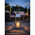 thumbnail image 4 of Serene Spaces Living Large Silver Square Metal Lantern, 7.65" Dia & 20.85" Tall, 4 of 5