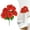 E, variant on Artificial Rose Flowers, 6 Heads Realistic Fake Rose, 13.7Inch Plastic Rose Bouquet, Rose Plastic Arrangement with Stem, Hot Pink Blooming Flower Bunches for Table Centerpiece Decoration