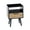 Black, variant on 15.75-Inch Rattan End Table with Drawer and Solid Wood Legs, Modern Nightstand Bedside Side Table with Storage, Rectangle Accent Table for Living Room Bedroom, Natural