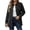 Black, variant on Womens Waffle Jacket Button Down Collared Coat Long Sleeve,Outwear Shaket,Spring,Fall,With Pockets,Casual Soft Comfort Tops for Work,Business