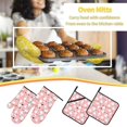 thumbnail image 5 of Salouo Cute Pink Snowman Cat for Oven Mitts and Potholders BBQ Gloves-Oven Mitts and Pot Holders Non-Slip Cooking Gloves for Cooking Baking Grilling (4-Piece Set), 5 of 6