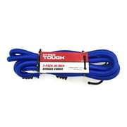 Hyper Tough 2 Pack 36-inch Standard Rubber Bungee Cords, Blue