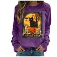 thumbnail image 3 of Futezty Halloween Sweatshirts for Women Plus Size Long Sleeve Cute Graphic Pullover Top 2025 Fall Fashion Shirt Clothes, 3 of 7