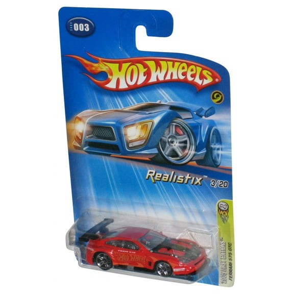 Hot Wheels 2005 First Editions Realistix 3/20 Red Ferrari 575 GTC Car #003