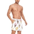 thumbnail image 4 of FORMRS Mens Swim Trunks Mesh Liner Quick Dry Casual Beach Board Shorts with Pockets, Sizes S-2XL, Ice Cream Pattern, 4 of 9