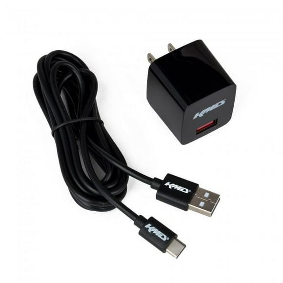 Cargador KMD USB 2 en 1 para Nintendo Switch Travel Charger Negro
