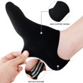 thumbnail image 3 of Pantalones cortos No Show Socks Wernies para mujer, negros, de corte bajo, antideslizantes, 3 of 7