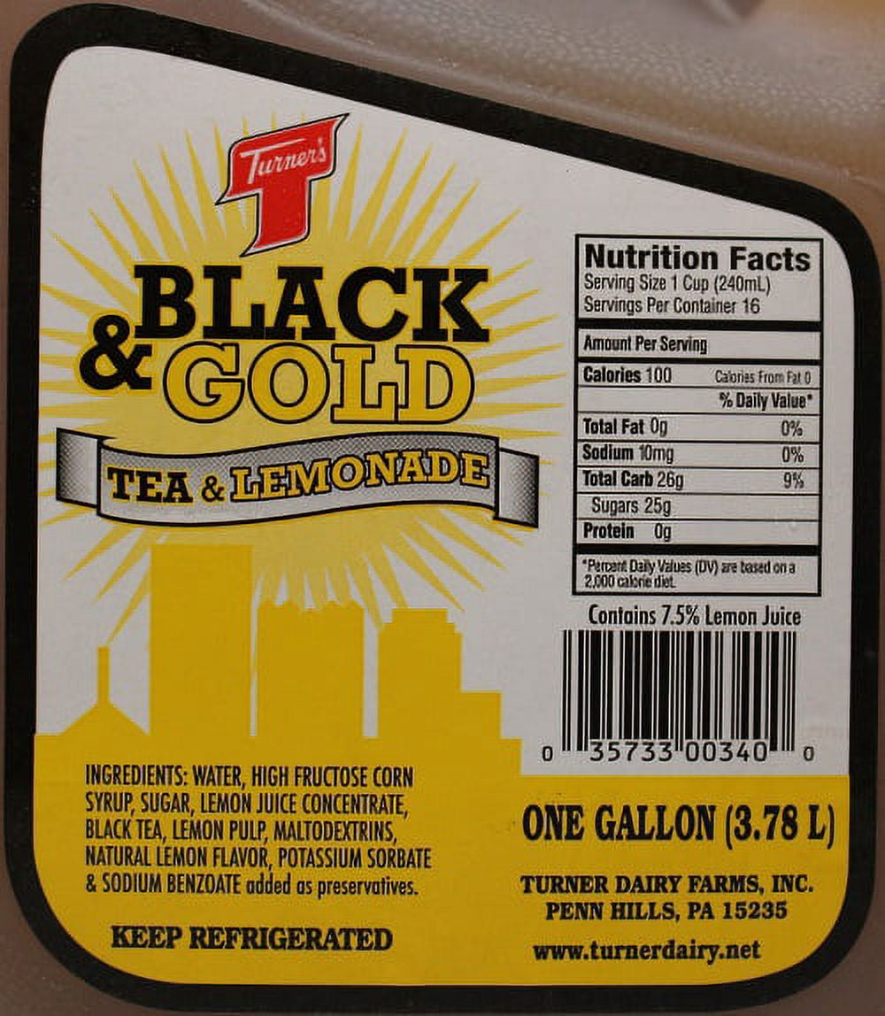 Turner's Black & Gold Tea and Lemonade, 1 Gallon