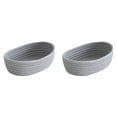 thumbnail image 1 of (2-Pack) Rinsvye Small Woven Baskets Empty Wardrobe Storage Organizer Tiny Storage Baskets Mini Tall Storage Cotton Rope Baskets Oval Under The Bed Tote Decorative Hampers, 1 of 6