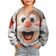 thumbnail image 4 of Nekdswn Kids Christmas Sweatshirt Ugly Xmas Santa Graphic Hooded Pullover Drop Shoulder Long Sleeve Top Warm Fleece Lined Winter Holiday, 4 of 9