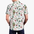 thumbnail image 3 of Balery Frog and Forest Plants Printed Men’s Short Sleeve Polo Shirt, Midweight Men's Shirt,Golf Polo shirts -Medium, 3 of 8