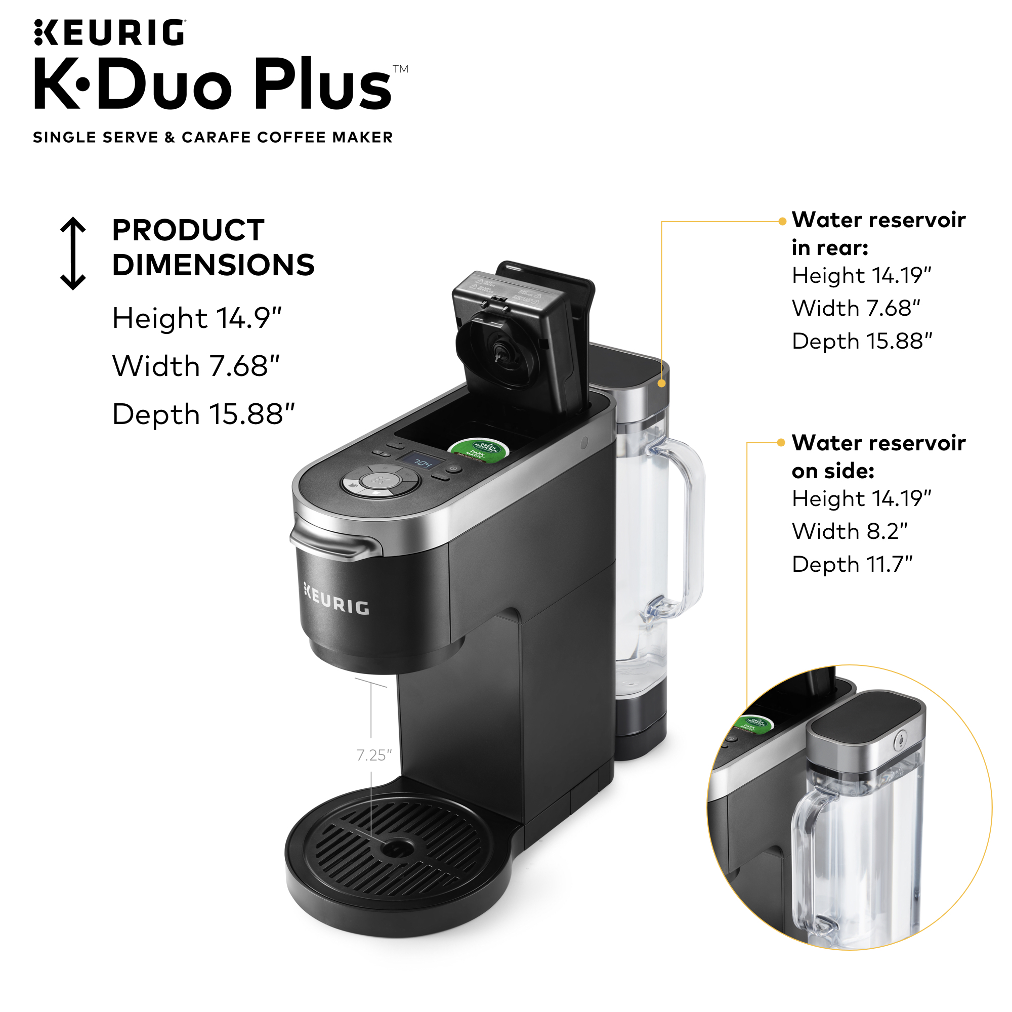 Keurig K-Duo Plus Single Serve & Carafe Coffee Maker - image 4 of 25