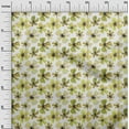 thumbnail image 3 of oneOone Polyester Spandex Yellow Fabric Florals Craft Projects Decor Fabric Printed By The Yard 56 Inch Wide, 3 of 4