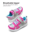 thumbnail image 3 of Dream Pairs Kids Boys &Girls Lightweight Athletic Sneakers Breathable Running Shoes Kd18002K Grey/Fuchsia/Blue Size 9, 3 of 5