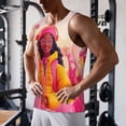 thumbnail image 5 of Logiee Digital Nomad Pink Landscape Print Men's Workout Tank Top,Quick Dry Workout Tank Top,Gym Muscle Tee,Fitness Bodybuilding Sleeveless T Shirt-Medium, 5 of 7