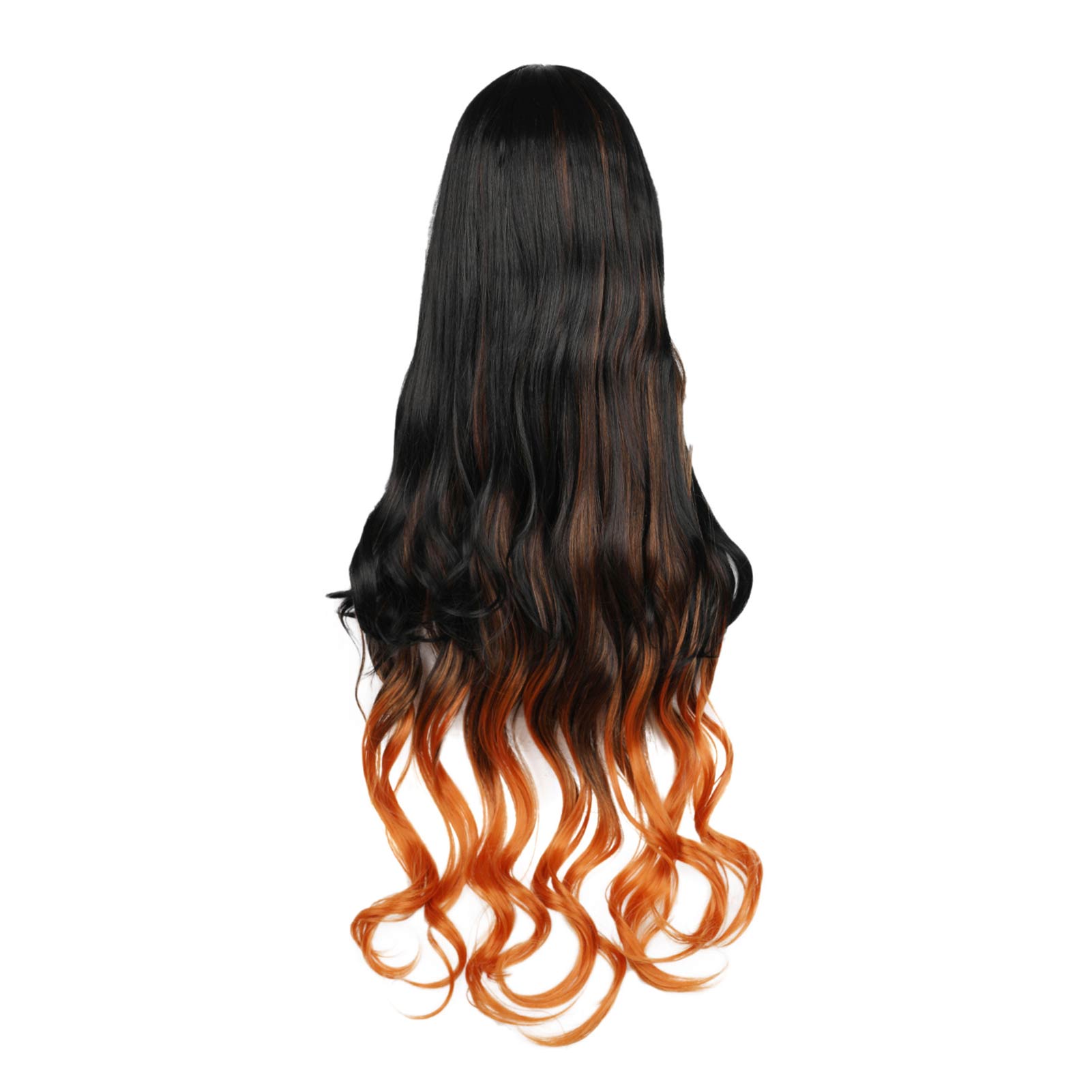 Anime Cosplay Wig Kamado Nezuko Long Curly Hairpiece - Walmart.com