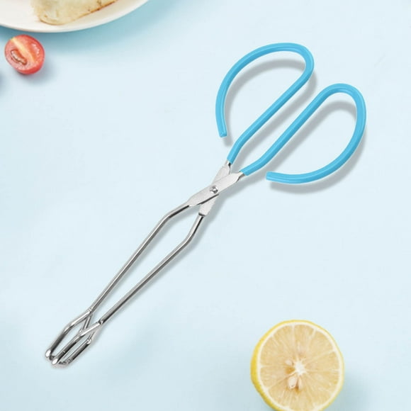 Kitchen Scissor Tongs With Comfortable Grip Heavy Duty Stainless Steel Scissor Cooking Tongs (blue) Cooking Precision Food Metal