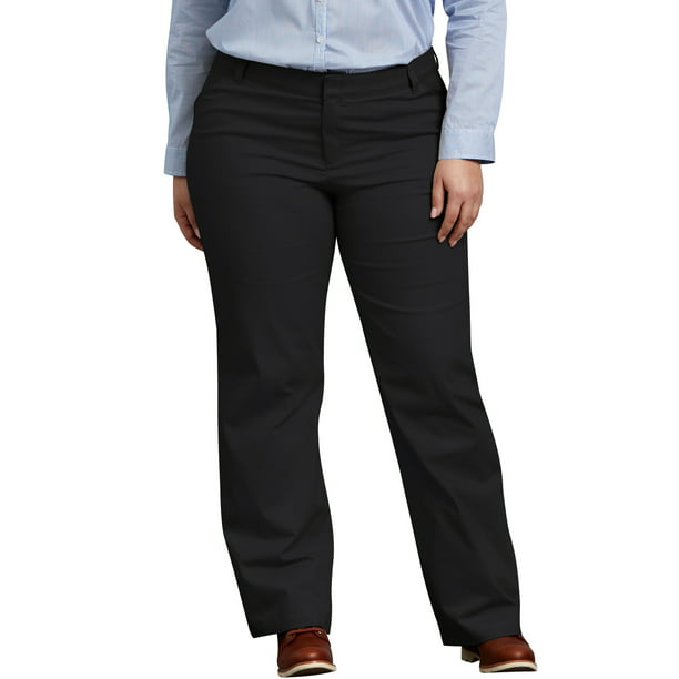 Dickies - Dickies Women's Plus Size Relaxed Straight Stretch Twill Pant ...