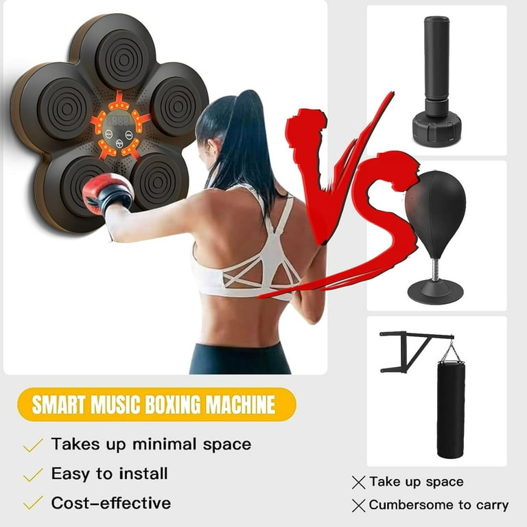 Annuodi Music Boxing Workout Machine, Electronic Boxing Training Punching  Equipment for Speed and Agility Training, Smart Boxing Target Trainer with  Boxing Gloves for Safety 