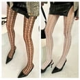thumbnail image 3 of Trendy Textured Lace Fishnet Tights for Women High Stretch Pantyhose Stockings, 3 of 18