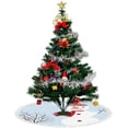 thumbnail image 4 of Christmas Tree Skirt Xmas Tree Skirts 36 in Snowman in Winter Park with Bird Christmas Tree Mat for Christmas Holiday Party Ornaments, 4 of 5