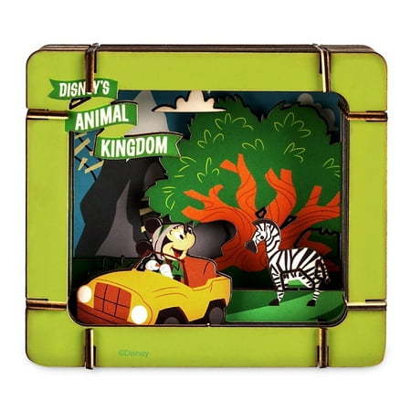 Disney Parks Animal Kingdom Mickey Paper 3D Diorama Set New