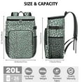 thumbnail image 3 of Travel Cooler Bag - Green and Dark Green Giraffe Pattern Camping Beer Cooler Backpack with Bottle Opener- Waterproof Insulated Picnic Backpacks - Cooler Bag for Beach, 3 of 6