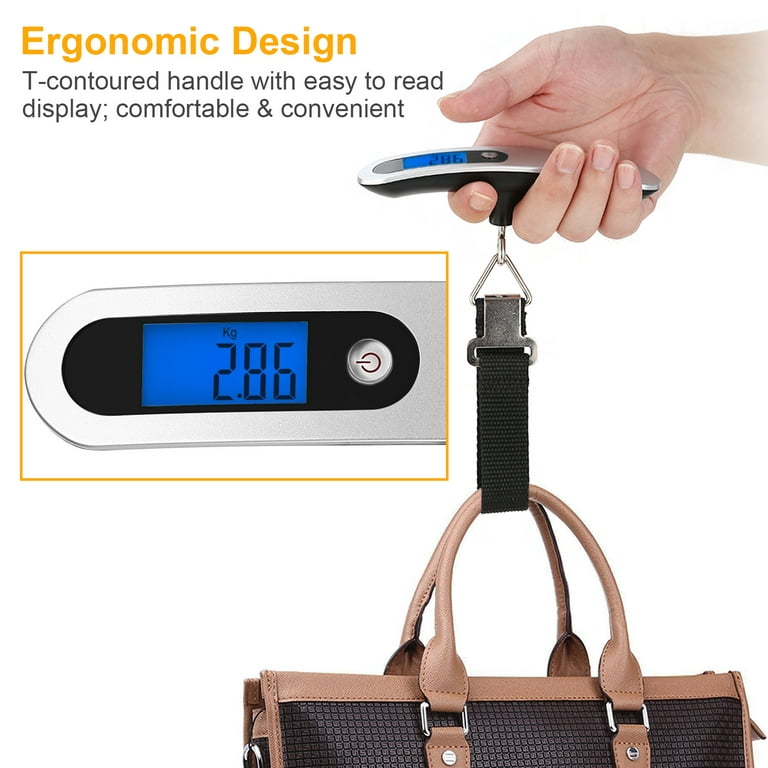 WEIGHING SCALES SUITCASE BAG NEW 50KG DIGITAL TRAVEL PORTABLE