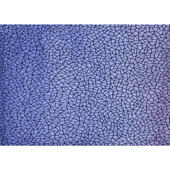Ahgly Company Machine Washable Indoor Rectangle Transitional Denim Blue Area Rugs, 5' x 7'