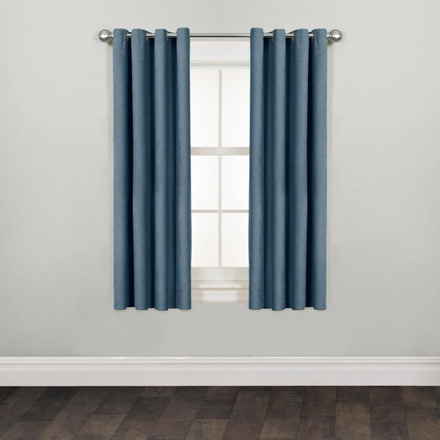 Mainstays Faux Suede Drapery Grommet Window Curtains Panel