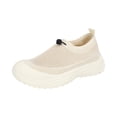 thumbnail image 4 of Wide Slip On Shoes for Women Womens Volleyball Shoes Lightweight Breathable Mesh Non-Slip Rubber Sole Arch Support Cushioning Flexible Comfort Fit for Nurses Gym Walking Tennis Wear,Beige 36(US-5.5), 4 of 4