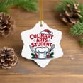 thumbnail image 2 of Culinary Arts Student Ornament, Christmas Ornament 2025, Personalized Gift for Culinary Arts Student Class Ceramic Snowflake Ornament Keepsake for Him or Her 211or15, 2 of 5