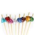 thumbnail image 2 of BambooMN Decorative 5.9" Acrylic Gem End Bamboo Picks - Eight Assorted Colors, 100 Pieces, 2 of 5