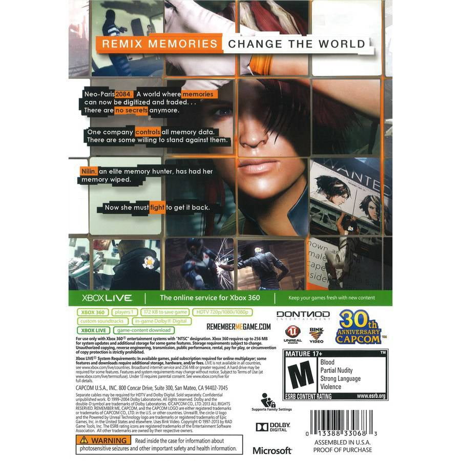 33068 Remember Me (Xbox 360)