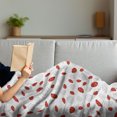 thumbnail image 3 of Ladybugs Soft Flannel Fleece Blanket, Abstract Flower Silhouettes Nature Illustration Children Cartoon Style, Cozy Plush for Indoor and Outdoor Use, 50" x 70", Vermilion Black Grey, by Ambesonne, 3 of 5