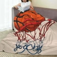 thumbnail image 6 of Pofeuu Basketball Shot Print Ultra-Soft Micro Fleece Blanket,for Bed Or Sofa,All Season Throw Blankets Flannel Blanket-60"x50", 6 of 7