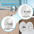 thumbnail image 3 of Stainless Steel Door Hole Cover Plate, 2.64" Deadbolt Cover with Screws for Enhanced Security, Privacy & Aesthetic Appeal on Entry Doors(Silver), 3 of 7