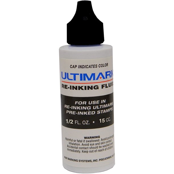 Ultimark Refill Ink for All Preinked Stamps, 15 ml Bottle, Violet Ink