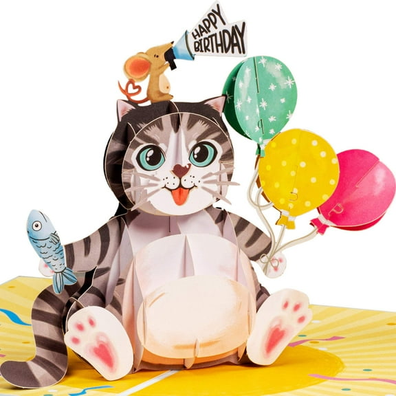 Birthday Cat Pop Up Card