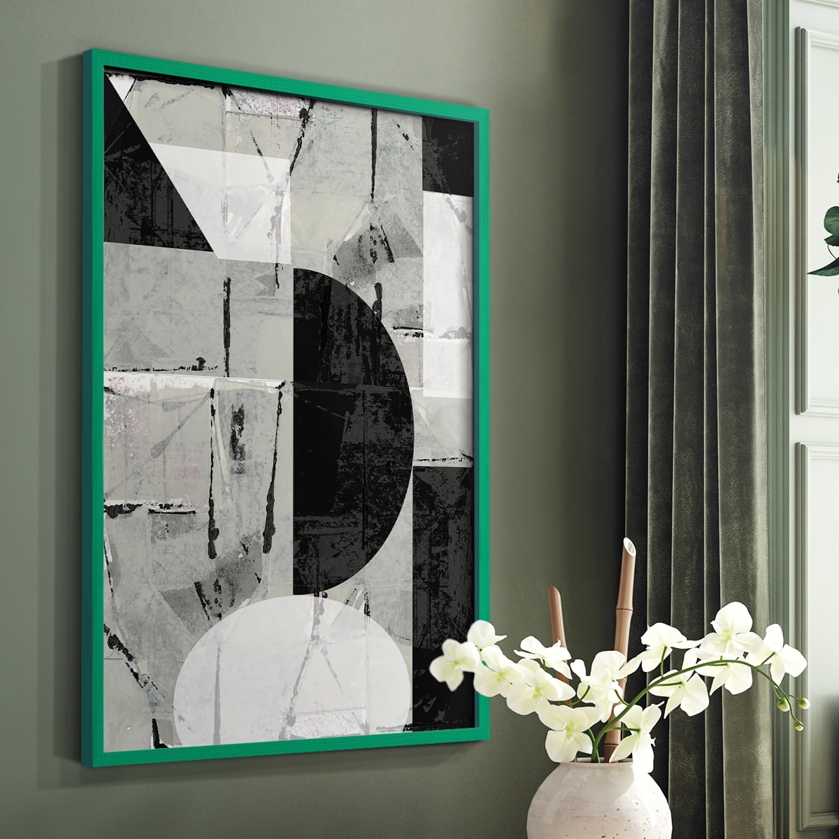 Abstract Neutrality I in Paper Solid Wood 11 x 14 Framed Print