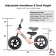 thumbnail image 5 of Bicicleta Balance KRIDDO para niños de 2 a 5 años, 12 pulgadas con placa personalizada, 5 of 6