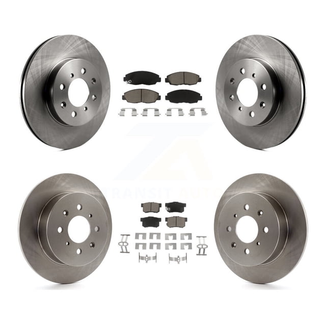 CMX Front Rear Disc Brake Rotors and Ceramic Pads Kit for Car Honda Civic Acura EL K8C-101076