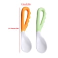 thumbnail image 4 of Baohd 2pcs Baby Self-Feeding Spoon Infant Safe Pacifier Bending Spoon Feeding Training Curved Cutlery Utensil, 4 of 9