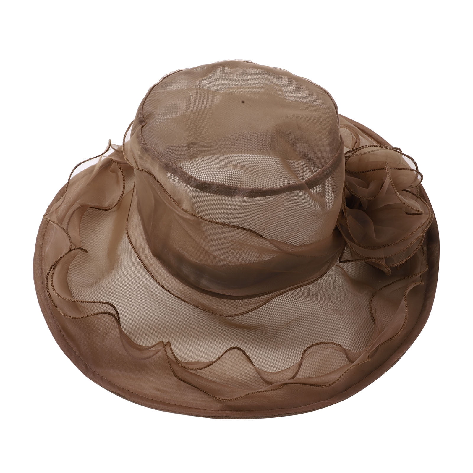 dress hats for ladies GZWYHT Church Derby Hat,Sun Hat Women Church Women Flower Hat Hats High Tea Hats For Women Wedding Fascinator Hat Organza Hat Summer dresses
