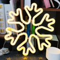 thumbnail image 1 of Lámpara Forma de copo de nieve LED de neón Alimentación USB Boda San Valentín Chica Regalo Luces nocturnas Ehuebsd Para estrenar, 1 of 1