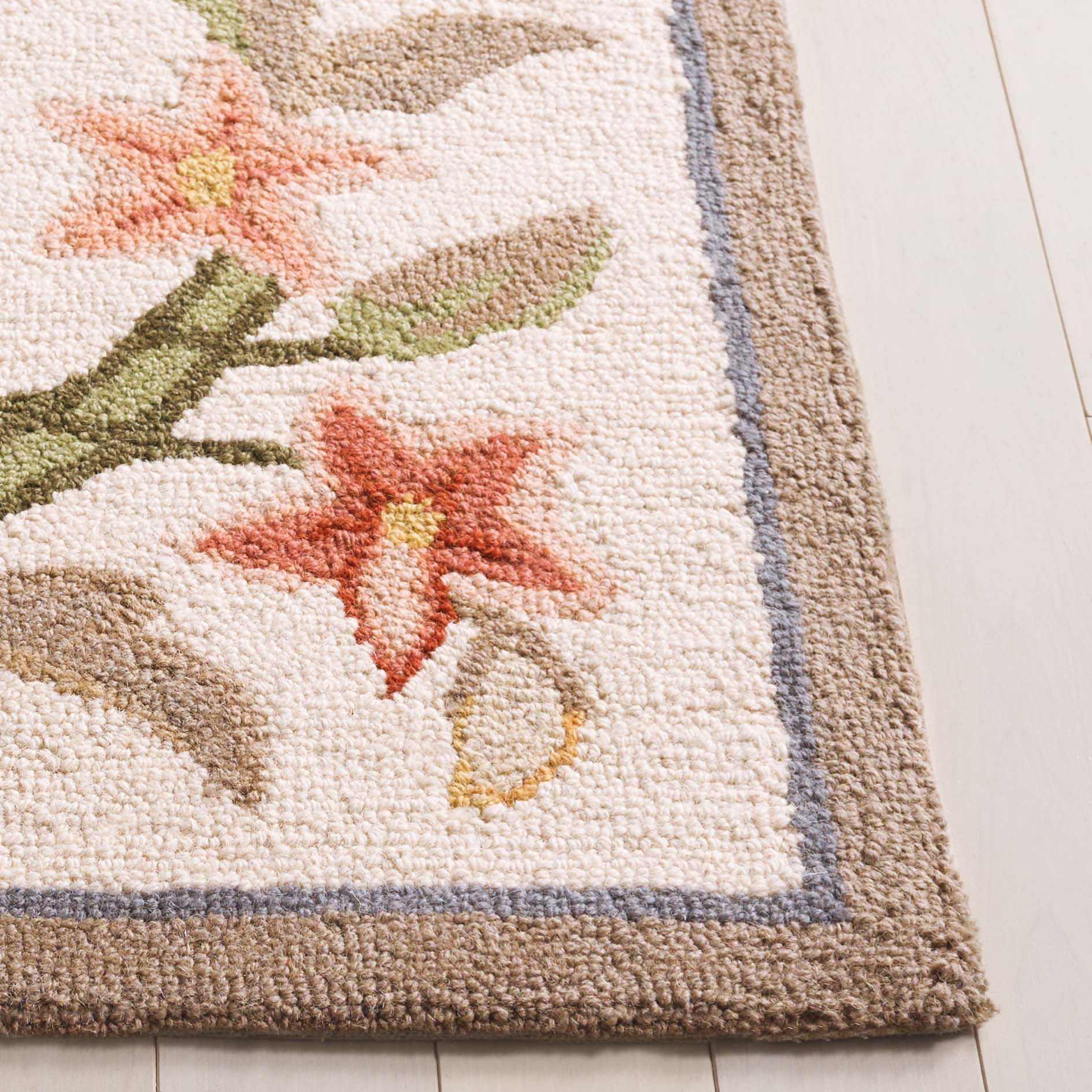 Safavieh Chelsea Baxter Bordered Wool Runner Rug, Ivory, 2'6" x 18'